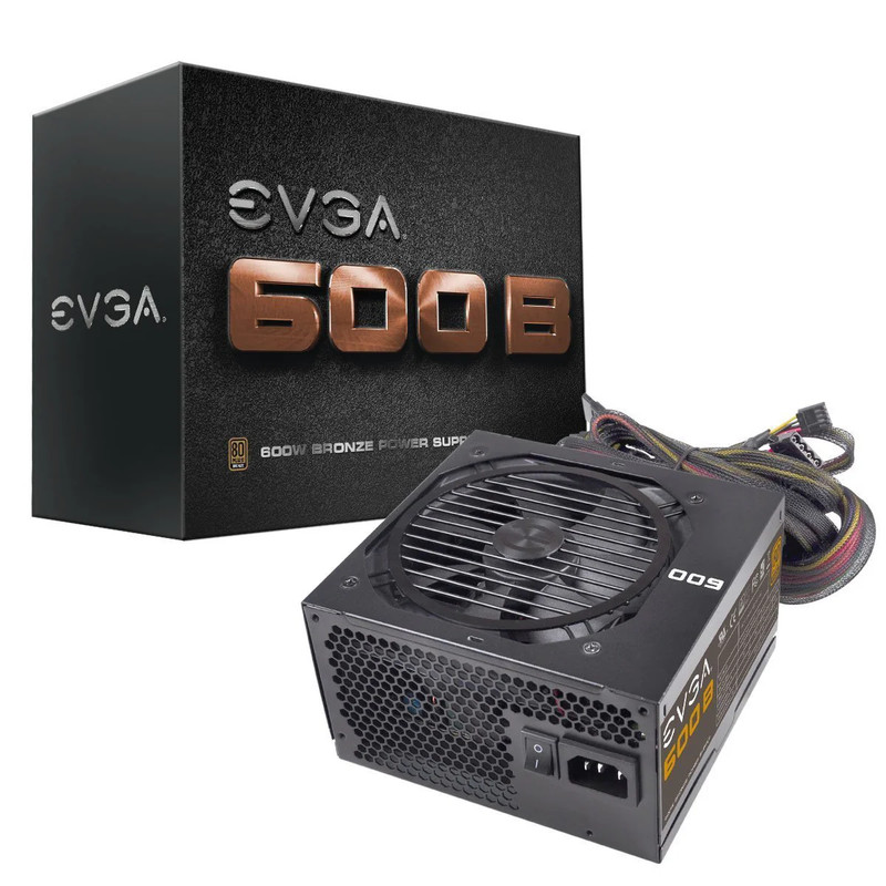 EVGA 600 B1 Non-Modular 600W PSU, 80 Plus Bronze - مزود الطاقة